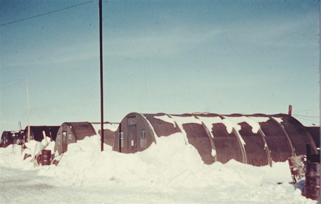 Atwell tent living quarters. April 1953.